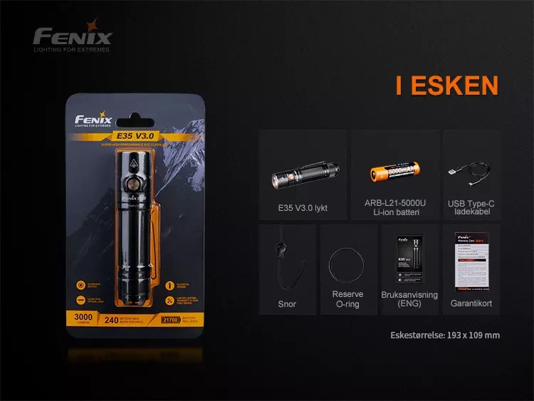 Fenix Sykkellykt BC21R V3.0