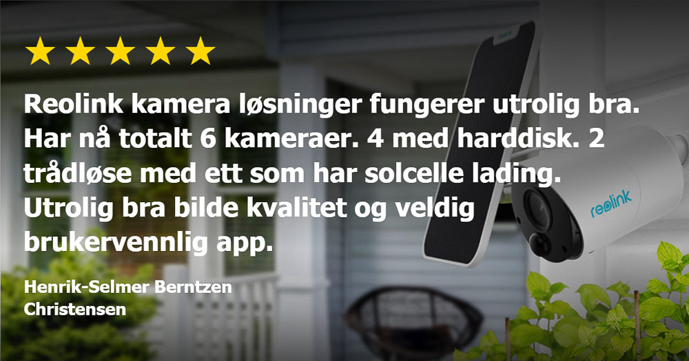 100% trådløs batteridrevet kamera