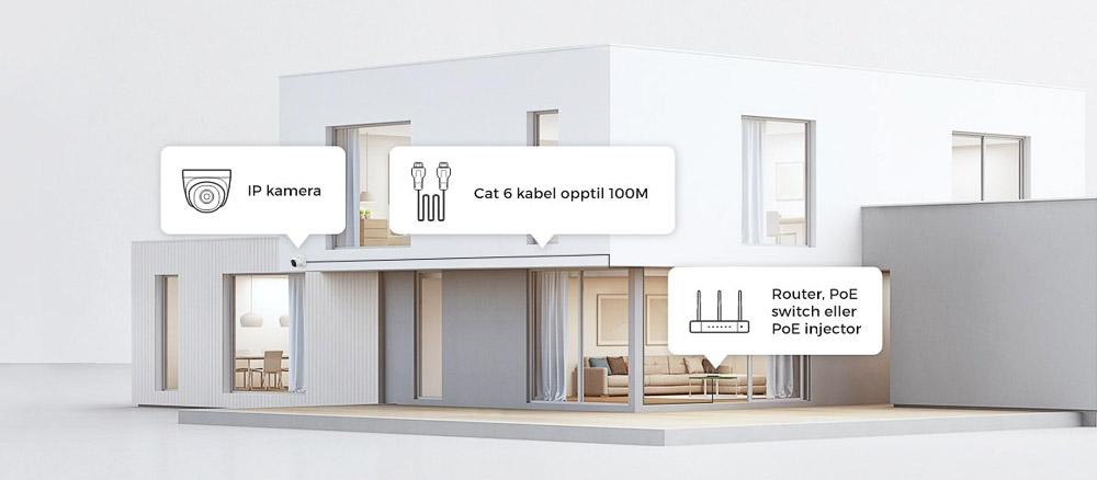 Reolink RLC-822A 4K PoE overvåkningskamera med AI, 3x optisk zoom