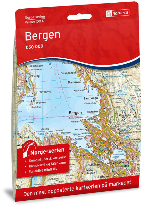 Bergen 1:50 000 - Kart 10037 i Norges-serien