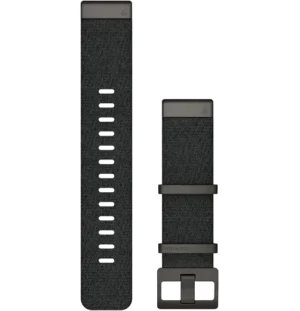 Garmin QuickFit 22-klokkeremmer, jacquard-vevd nylonrem – Heathered Black
