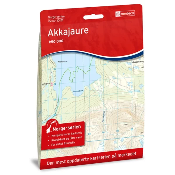 Akkajaure 1:50 000 - Kart 10131 i Norges-serien