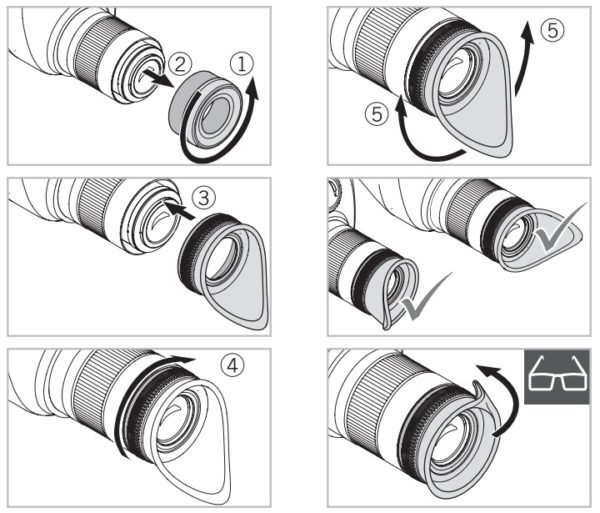 Swarovski Winged eyecup for 25-50x W og 20-60x okular - Skråkapper for okular