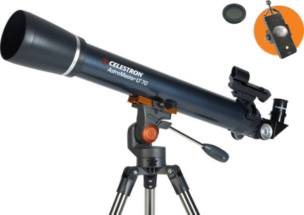 Celestron Astromaster LT 70AZ with Phoneadapter and Moonfilter - Stjernekikkert