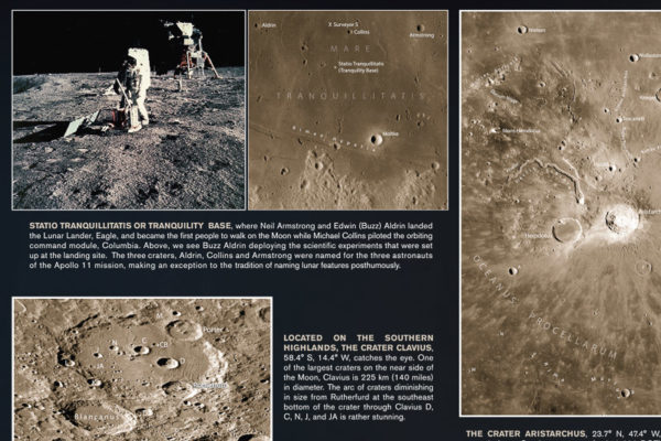 Moon map - Tosidig månekart