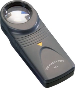 Opticron LED lupe 10x 26 mm - LED Illuminated Hand Magnifier