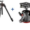 Manfrotto Stativkit 055 Carbon 3-section Tripod m/kulehode - MT055CXPRO3 og MHXPRO-BHQ6