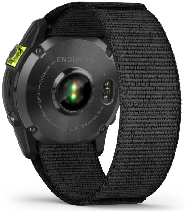 Garmin Enduro 2 – Carbon Gray DLC Titanium with Black UltraFit Nylon Strap - GPS klokke for den aktive friluftsentusiast