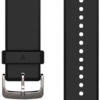 Garmin QuickFit 22-klokkeremmer, sort/sølv silikon