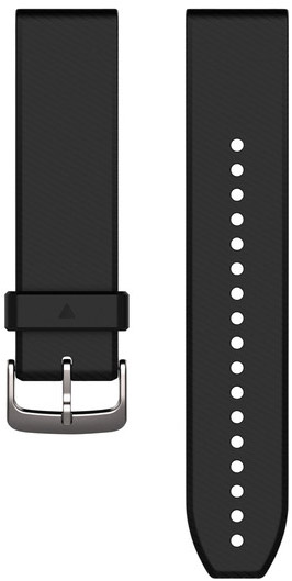 Garmin QuickFit 22-klokkeremmer, sort/sølv silikon