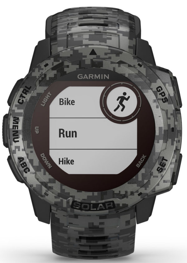 Garmin Instinct Solar Edition – Camo, Graphite Camo