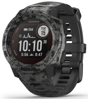 Garmin Instinct Solar Edition – Camo, Graphite Camo