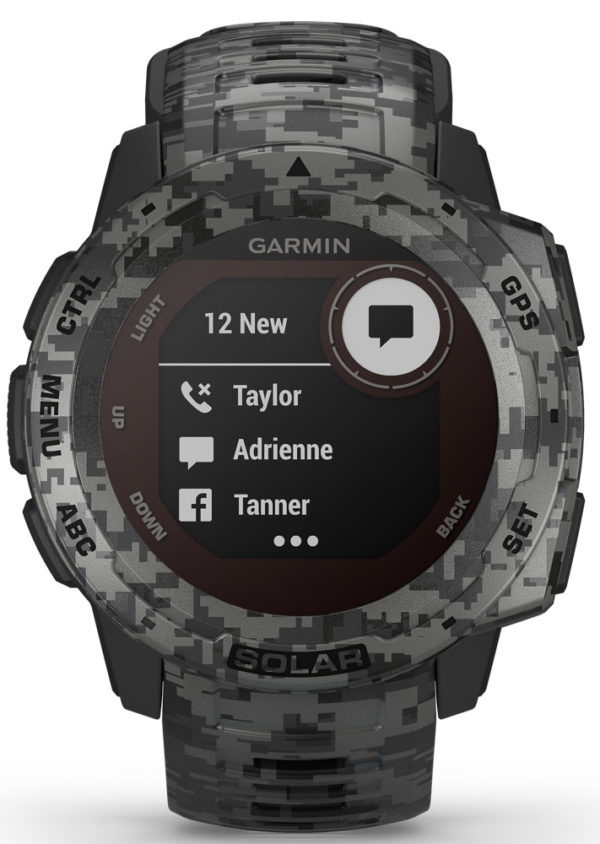 Garmin Instinct Solar Edition – Camo, Graphite Camo