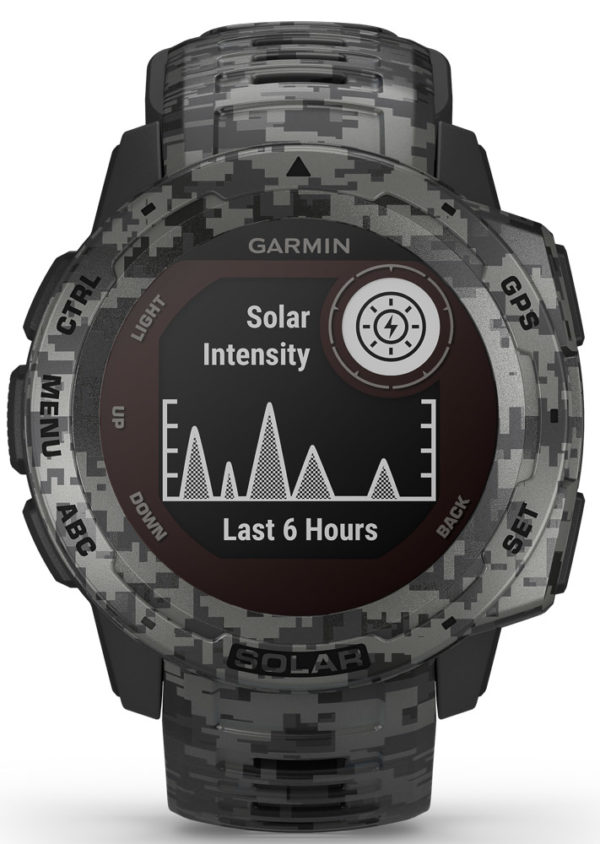 Garmin Instinct Solar Edition – Camo, Graphite Camo