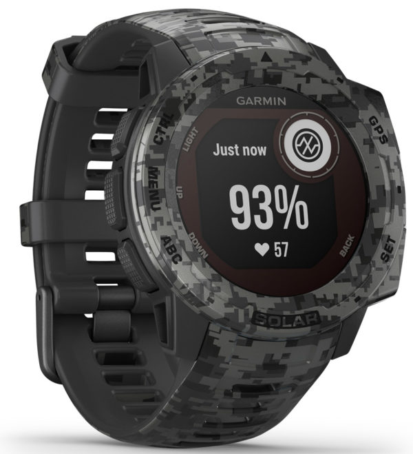 Garmin Instinct Solar Edition – Camo, Graphite Camo