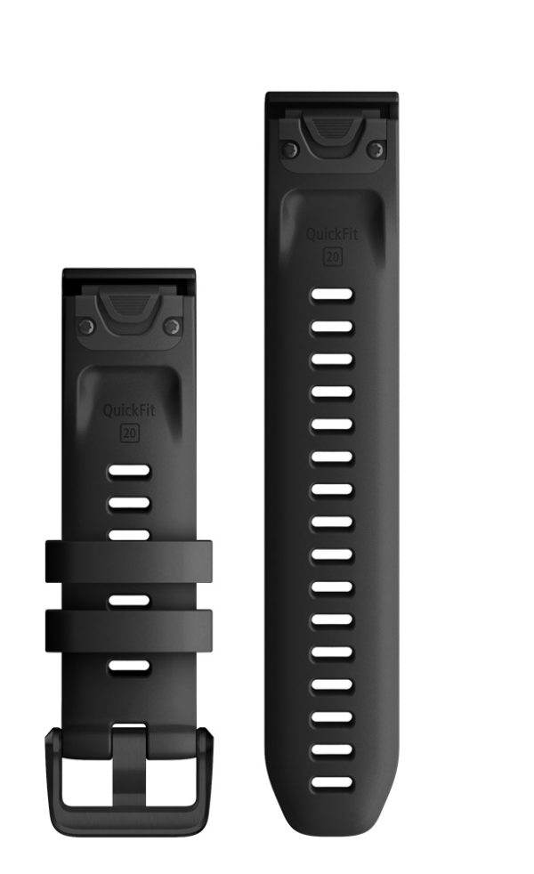 Garmin QuickFit 20 Watch Bands, Black Silicone (Large)