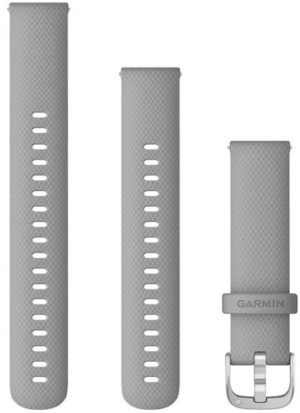 Garmin Hurtigutløsningsrem (18mm), puddergrå med sølvfarget anordning