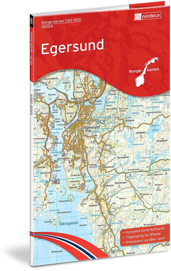 Egersund 1:50 000 - Kart 10004 i Norges-serien