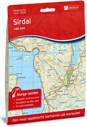 Sirdal 1:50 000 - Kart 10005 i Norges-serien