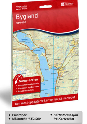 Bygland 1:50 000 - Kart 10010 i Norges-serien
