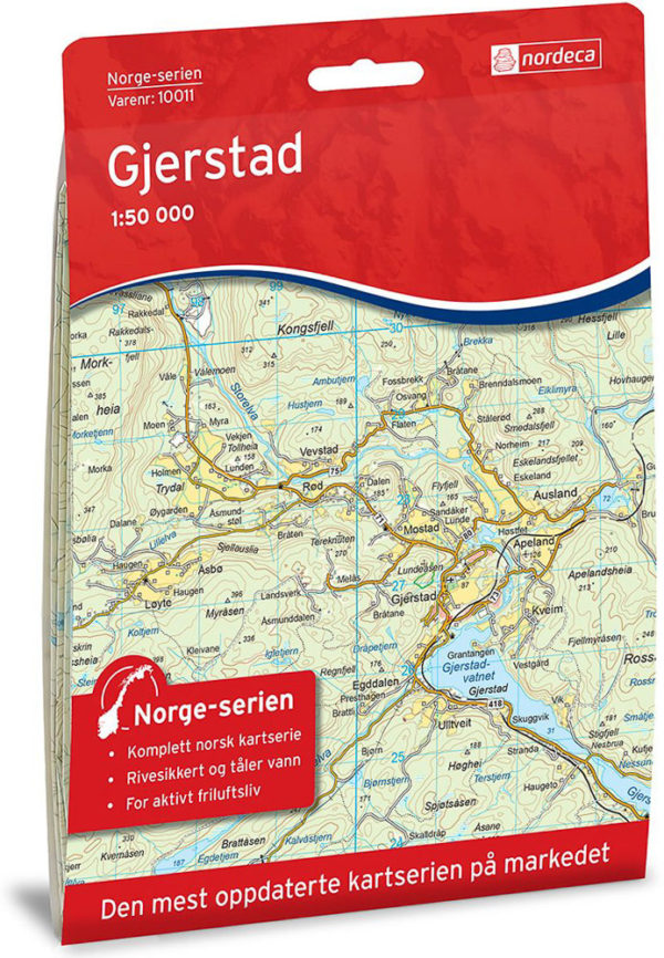 Gjerstad 1:50 000 - Kart 10011 i Norges-serien