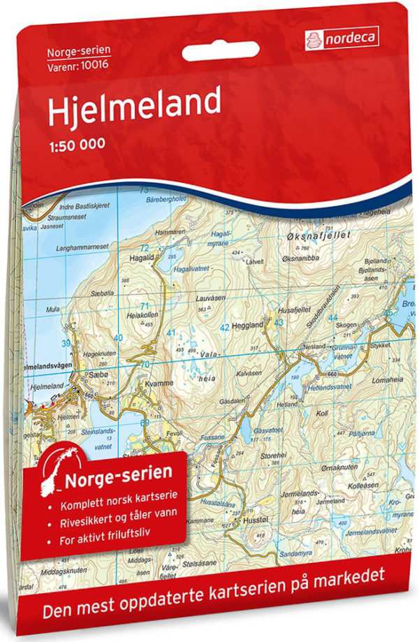 Hjelmeland 1:50 000 - Kart 10016 i Norges-serien