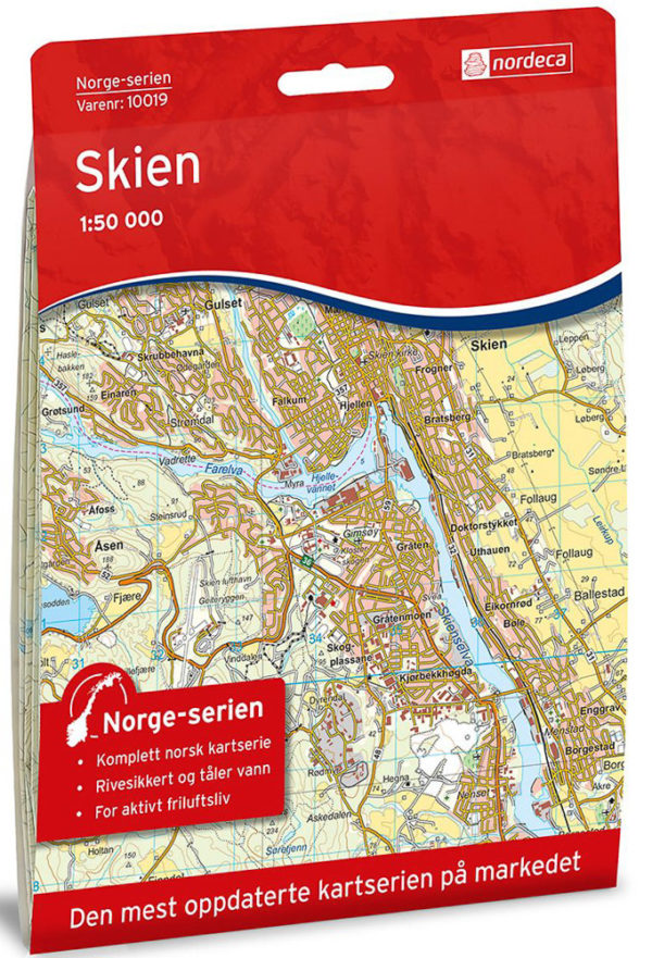 Skien 1:50 000 - Kart 10019 i Norges-serien