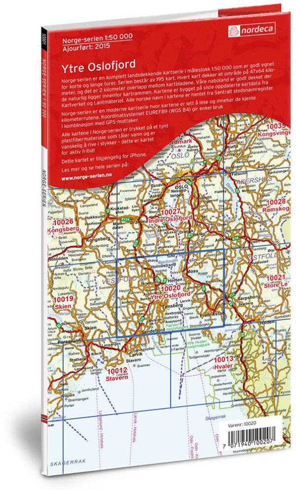 Ytre Oslofjord 1:50 000 - Kart 10020 i Norges-serien