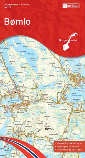 Bømlo 1:50 000 - Kart 10022 i Norges-serien