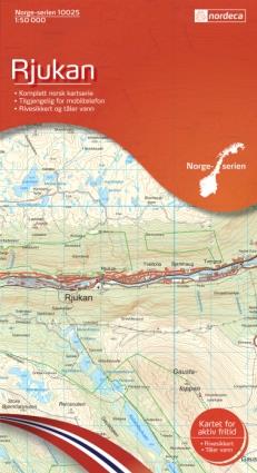 Rjukan 1:50 000 - Kart 10025 i Norges-serien