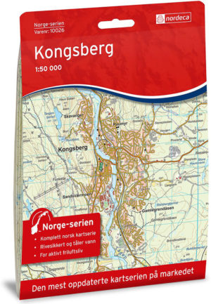 Kongsberg 1:50 000 - Kart 10026 i Norges-serien