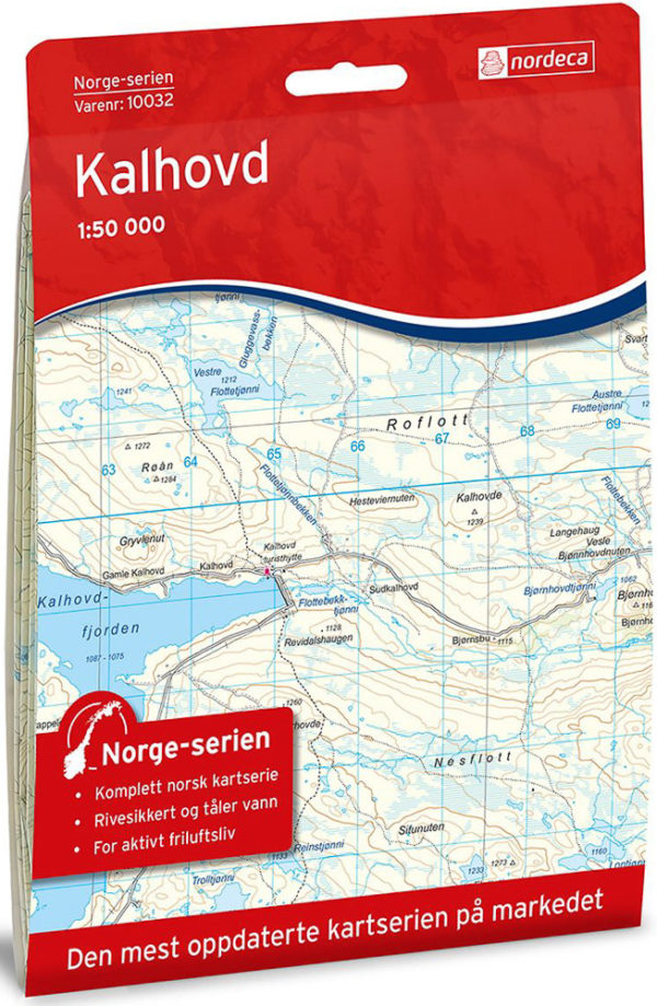 Kalhovd 1:50 000 - Kart 10032 i Norges-serien