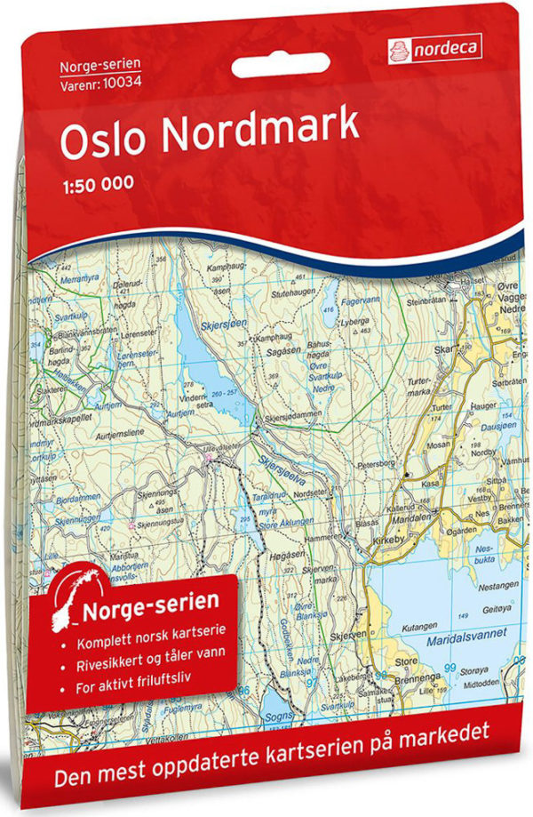 Oslo Nordmark 1:50 000 - Kart 10034 i Norges-serien