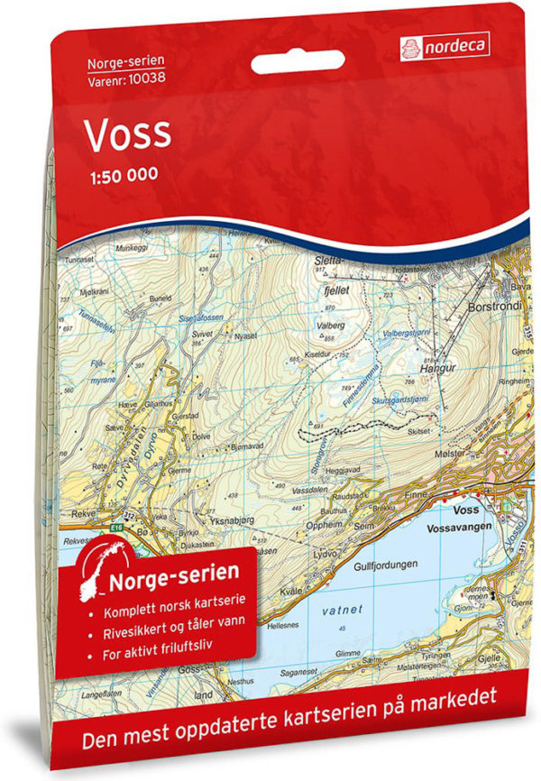 Voss 1:50 000 - Kart 10038 i Norges-serien