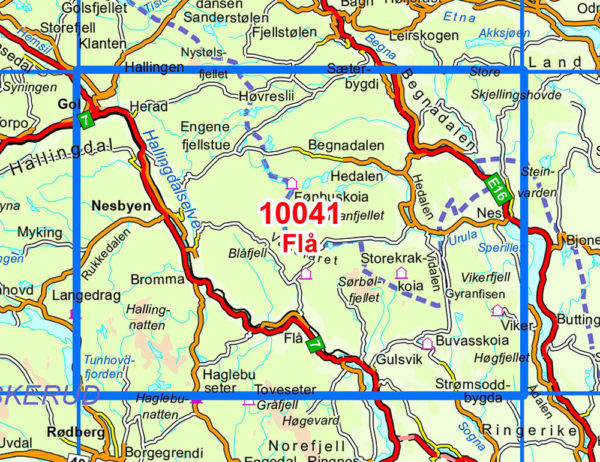 Nesbyen 1:50 000 - Kart 10041 i Norges-serien