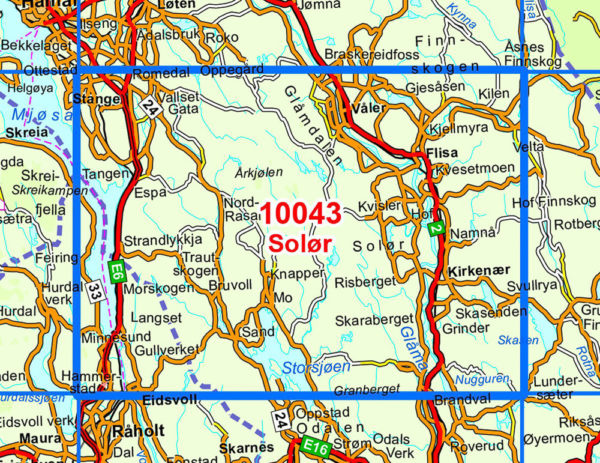 Solør 1:50 000 - Kart 10043 i Norges-serien