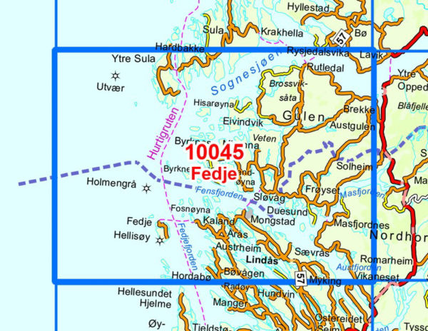 Fedje 1:50 000 - Kart 10045 i Norges-serien