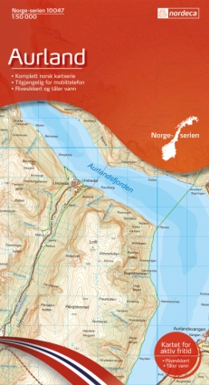 Aurland 1:50 000 - Kart 10047 i Norges-serien