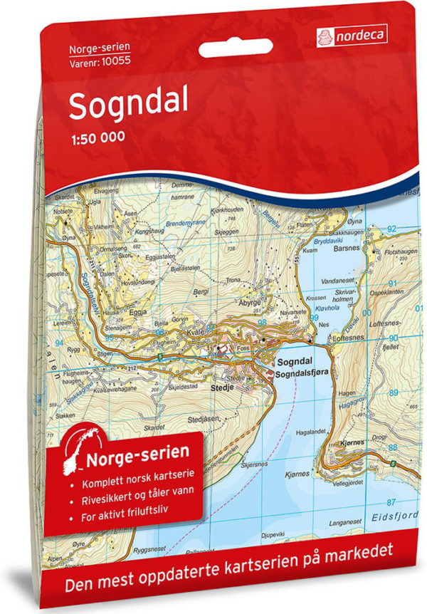 Sogndal 1:50 000 - Kart 10055 i Norges-serien
