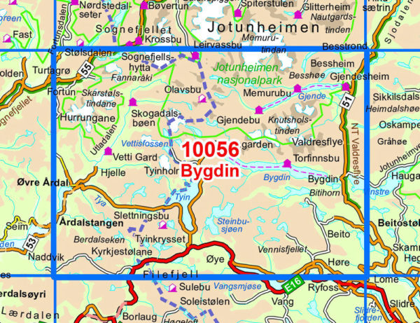 Osensjøen 1:50 000 - Kart 10059 i Norges-serien