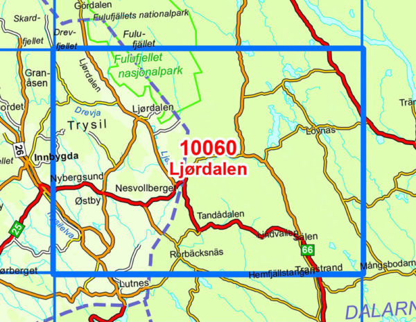 Trysil 1:50 000 - Kart 10060 i Norges-serien