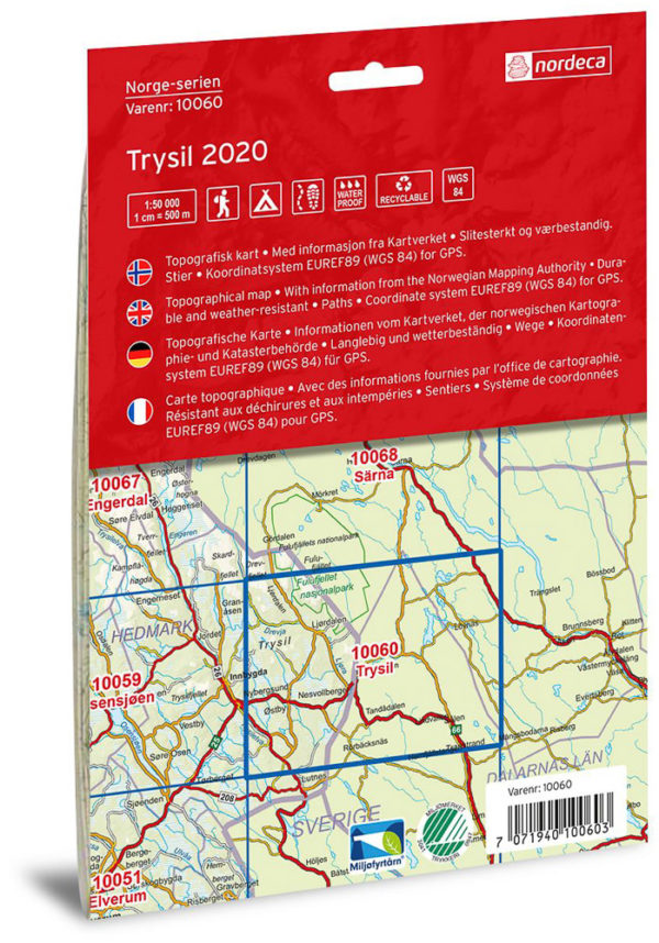 Trysil 1:50 000 - Kart 10060 i Norges-serien