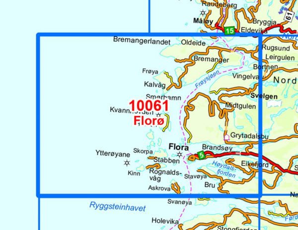 Florø 1:50 000 - Kart 10061 i Norges-serien