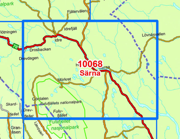 Särna 1:50 000 - Kart 10068 i Norges-serien