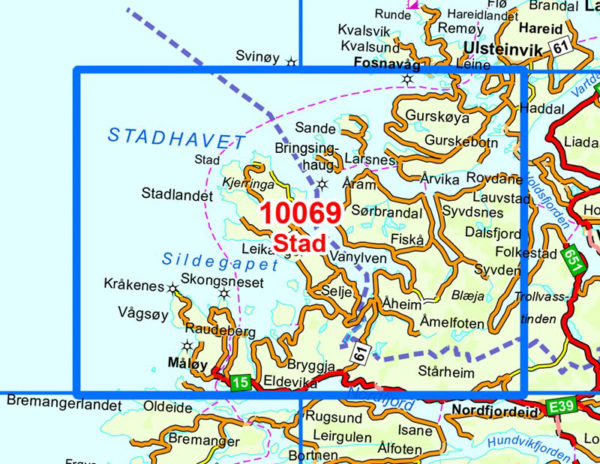 Stad 1:50 000 - Kart 10069 i Norges-serien