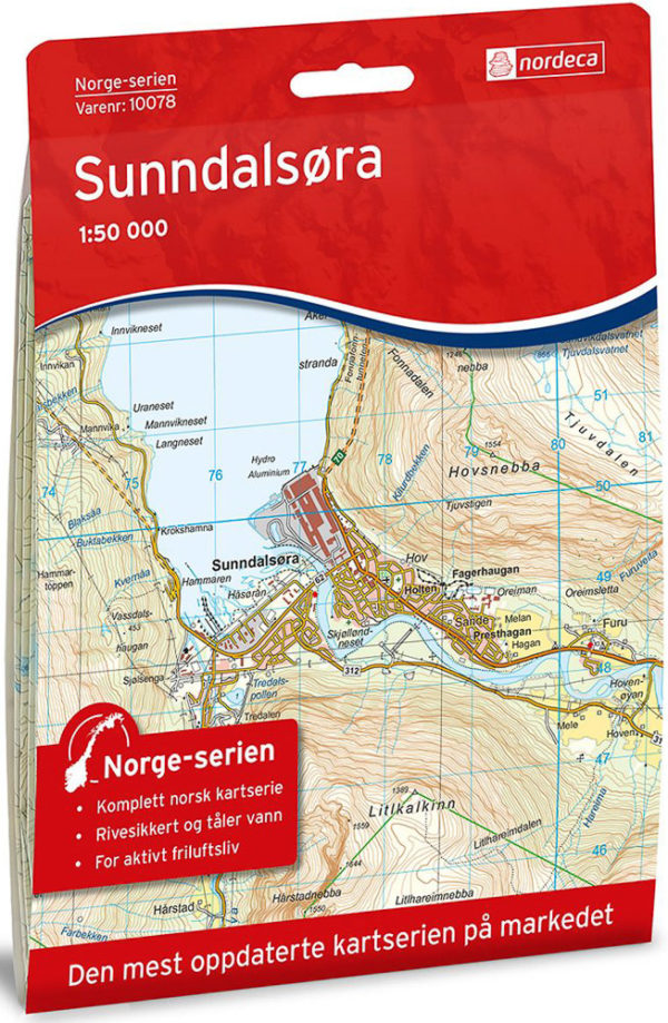 Sunndalsøra 1:50 000 - Kart 10078 i Norges-serien