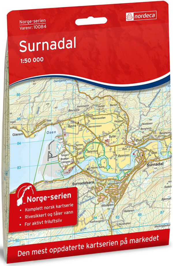 Surnadal 1:50 000 - Kart 10084 i Norges-serien