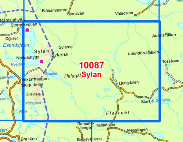 Sylan 1:50 000 - Kart 10087 i Norges-serien