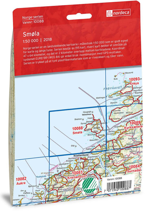 Smøla 1:50 000 - Kart 10088 i Norges-serien