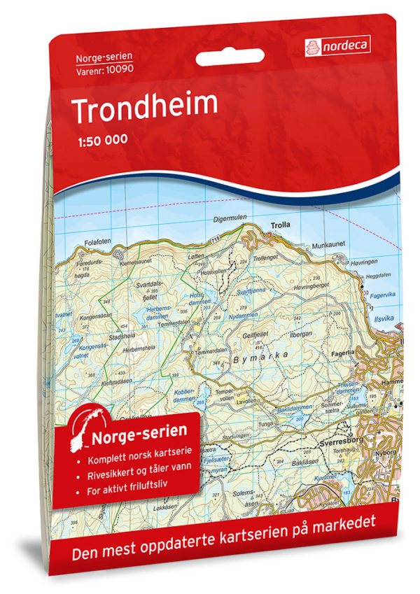 Trondheim 1:50 000 - Kart 10090 i Norges-serien